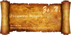 Zsigmond Ninett névjegykártya